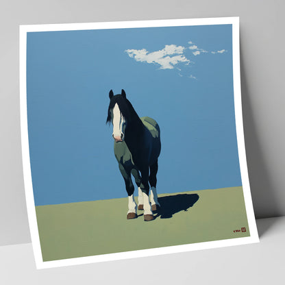 Cerulean and Shadow horse breed art print