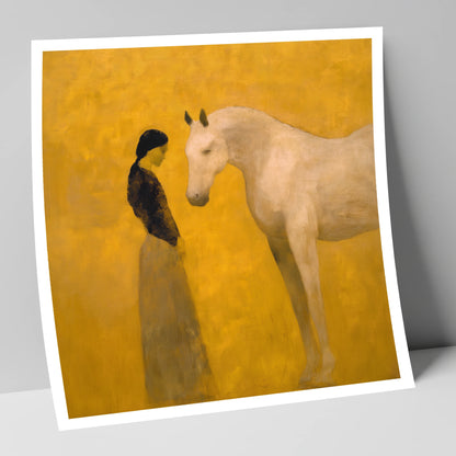 A Quiet Kinship horse & rider art print