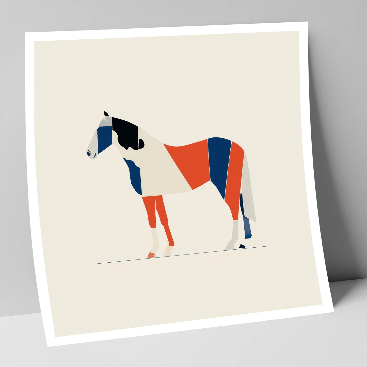 Modern Equine Geometry horse breed art print