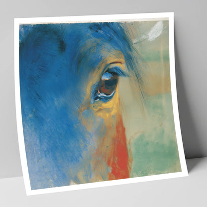 The Cerulean Gaze horse portrait art print
