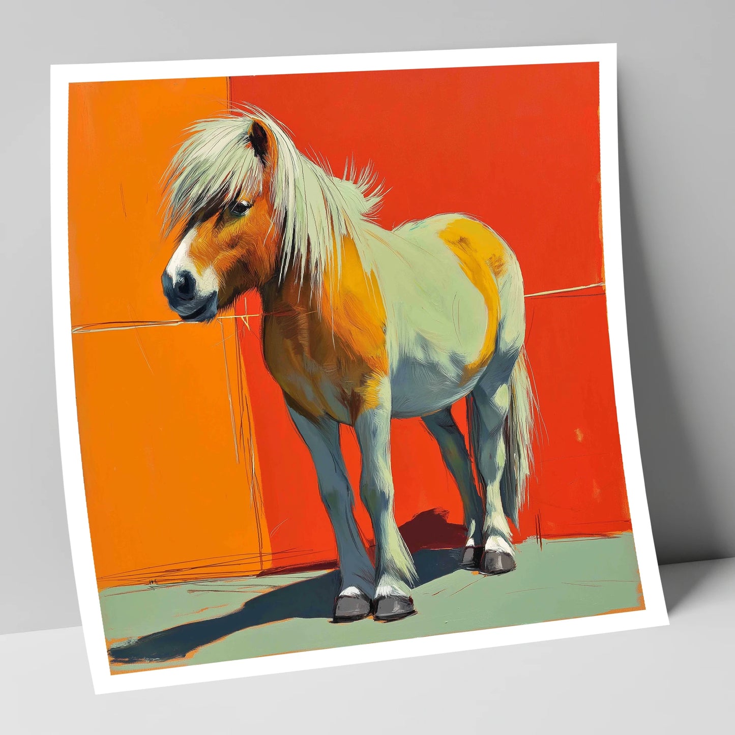 Vibrant Pony Portrait horse breed art print