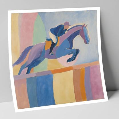 Harmonious Leap show jumping horse art print