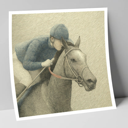 Focused Pursuit racing horse art print