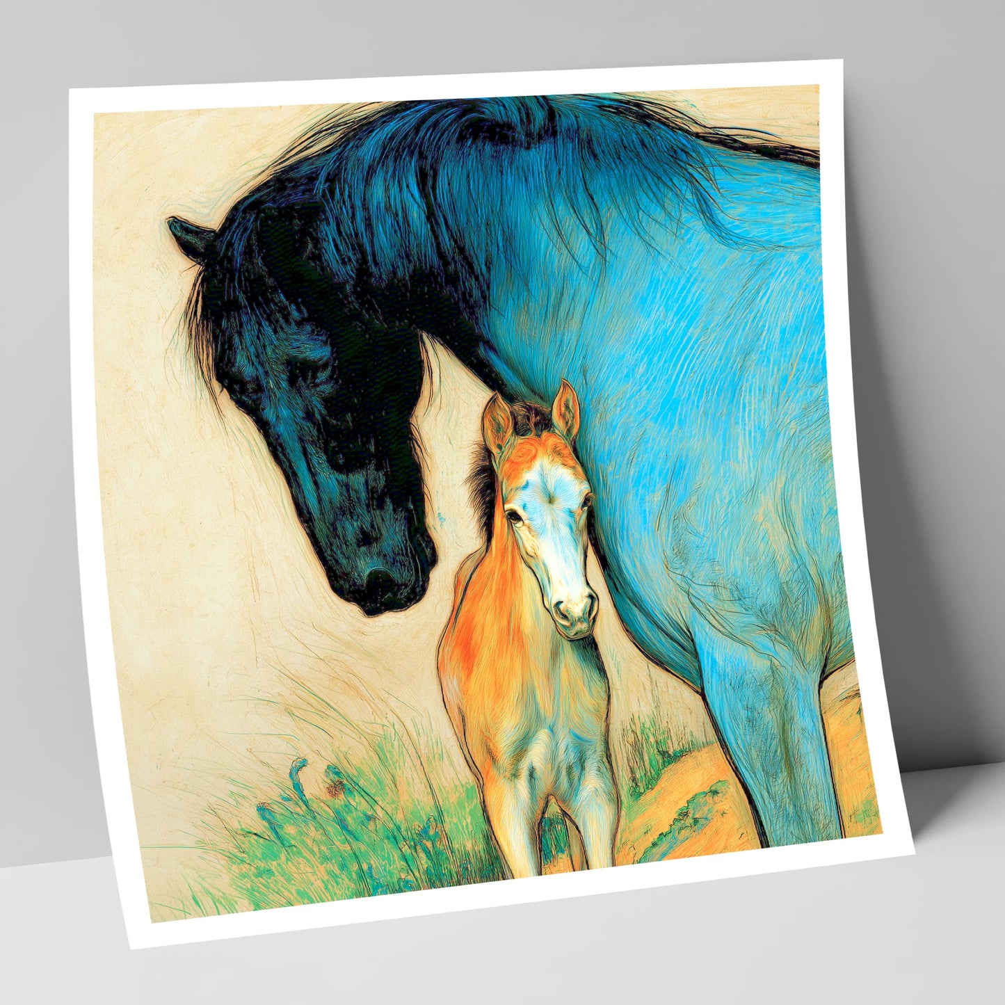 Vivid Devotion mare & foal art print