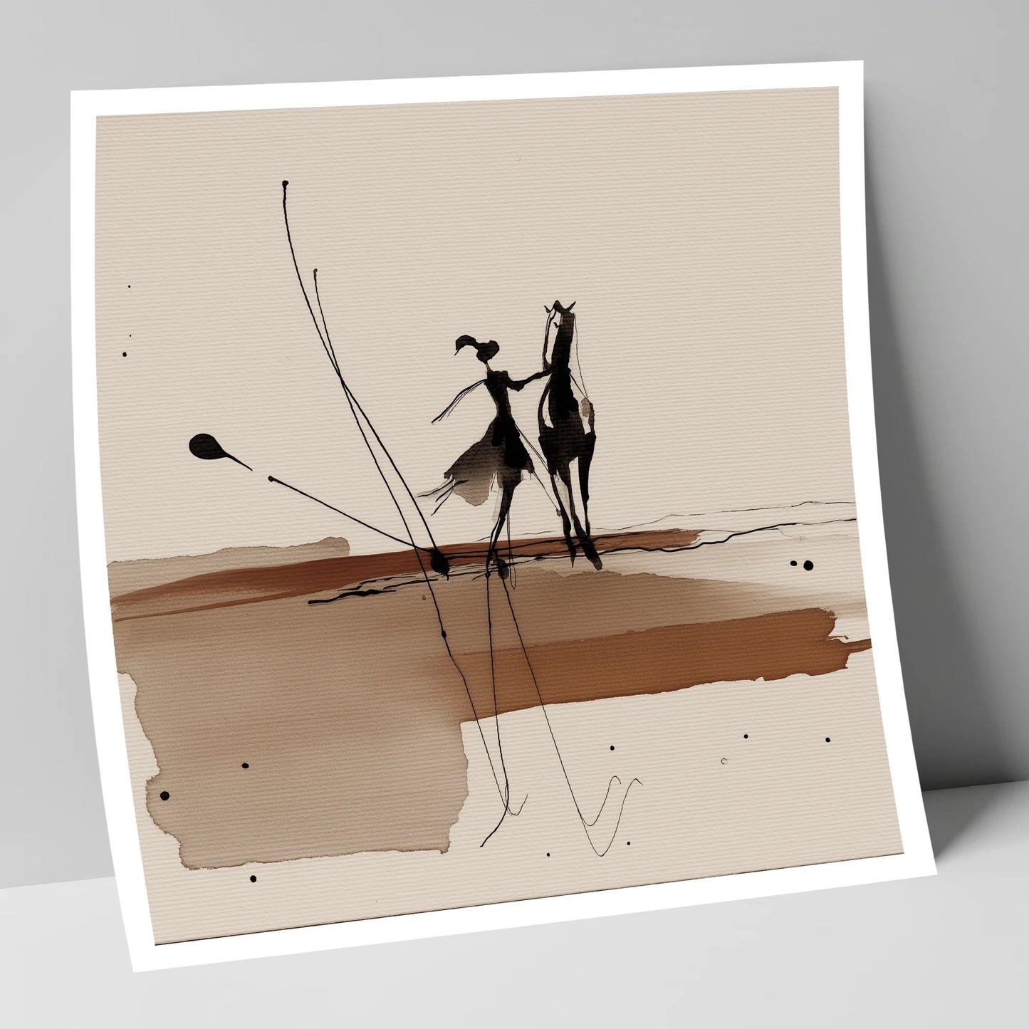 Fluid Harmony horse & rider art print