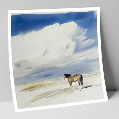 Beneath the Gathering Sky horse landscape art print
