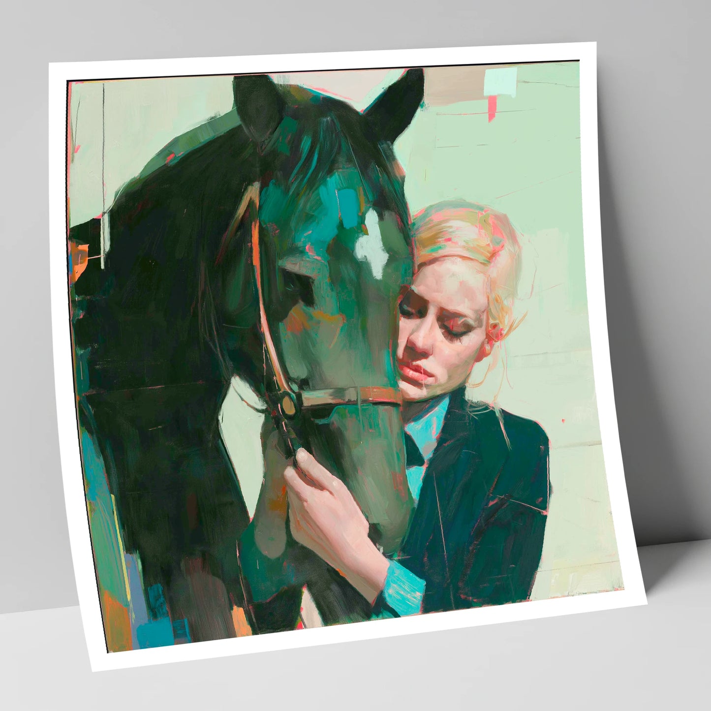 Quiet Connection horse & rider art print