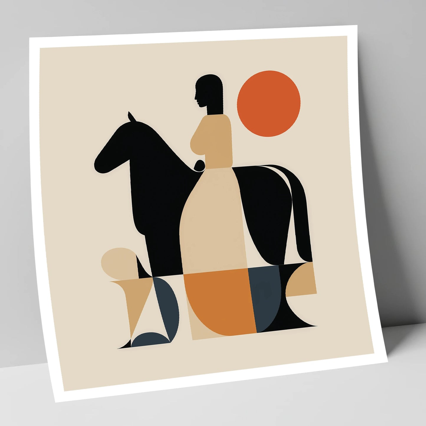 Harmony in Silhouette horse & rider art print