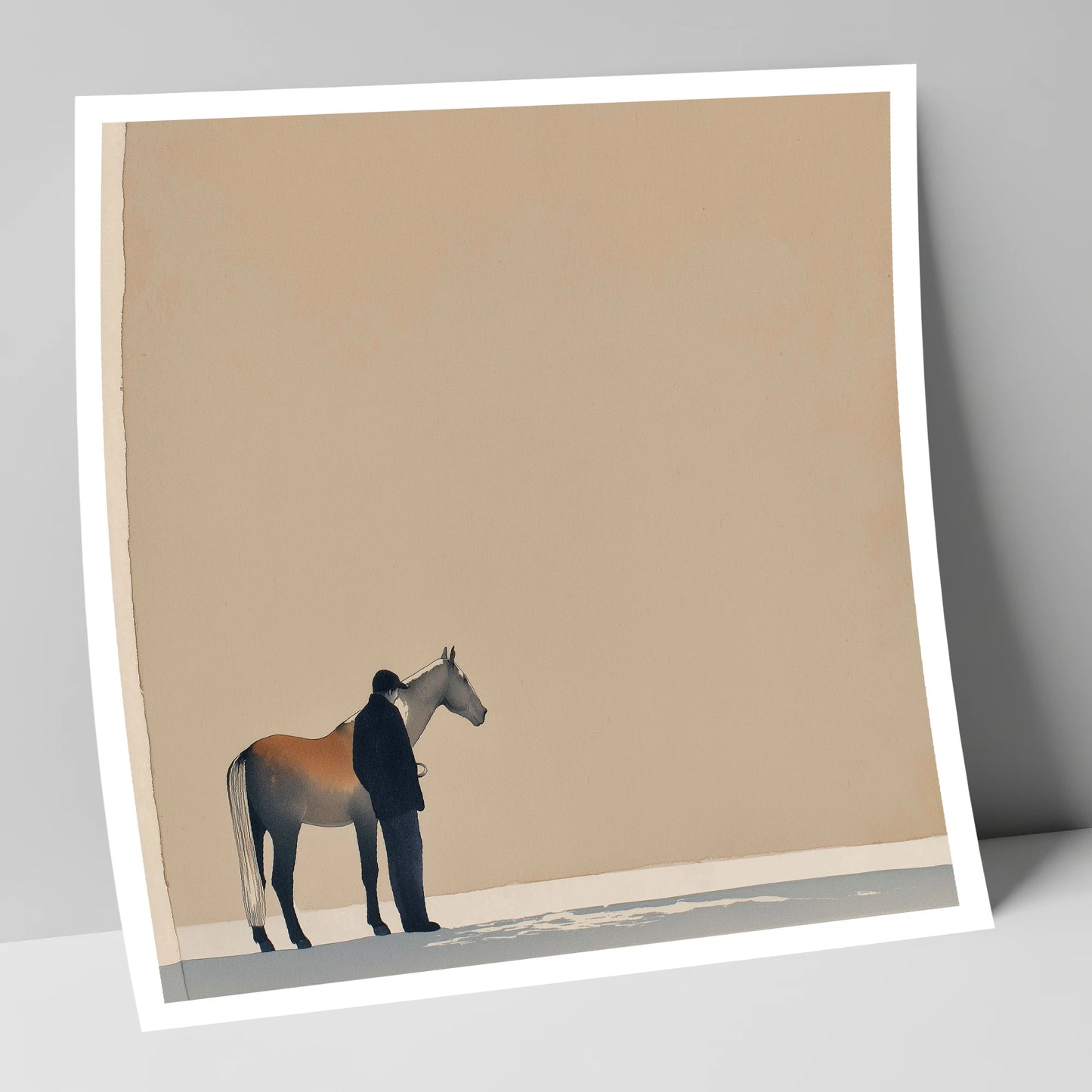 Stillness Together horse & rider art print