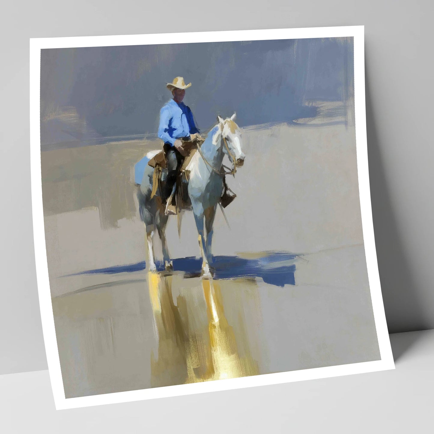 The Sunlit Rider western horse art print