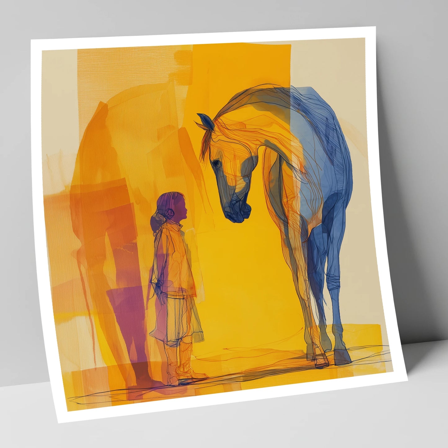 A Silent Understanding horse & rider art print