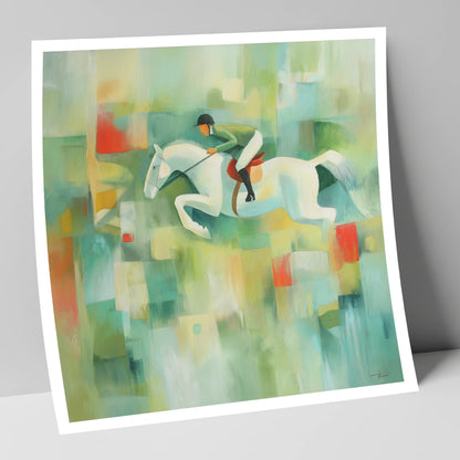 The Modern Leap show jumping horse art print