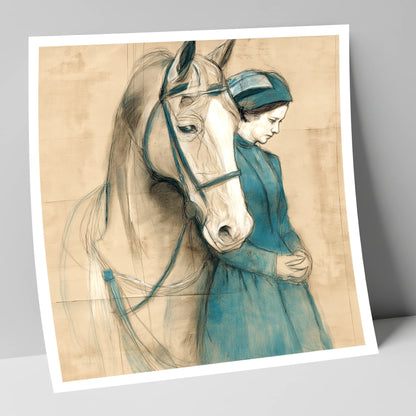 Silent Bond horse & rider art print