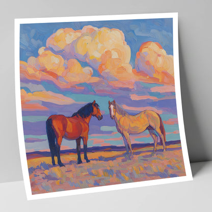Under Painted Skies horse landscape art print