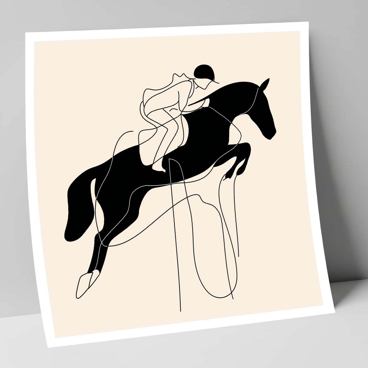 Flight and Form show jumping horse art print
