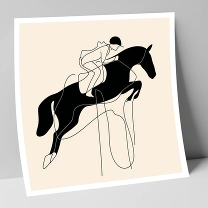 Flight and Form show jumping horse art print
