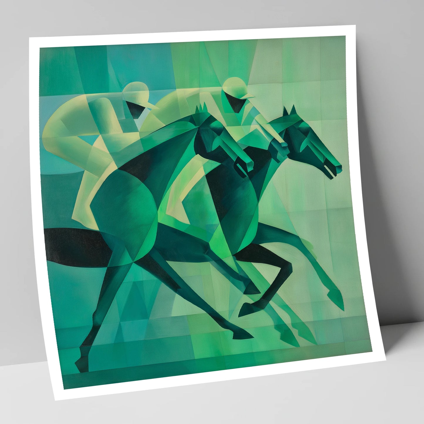 Emerald Racing Pace racing horse art print