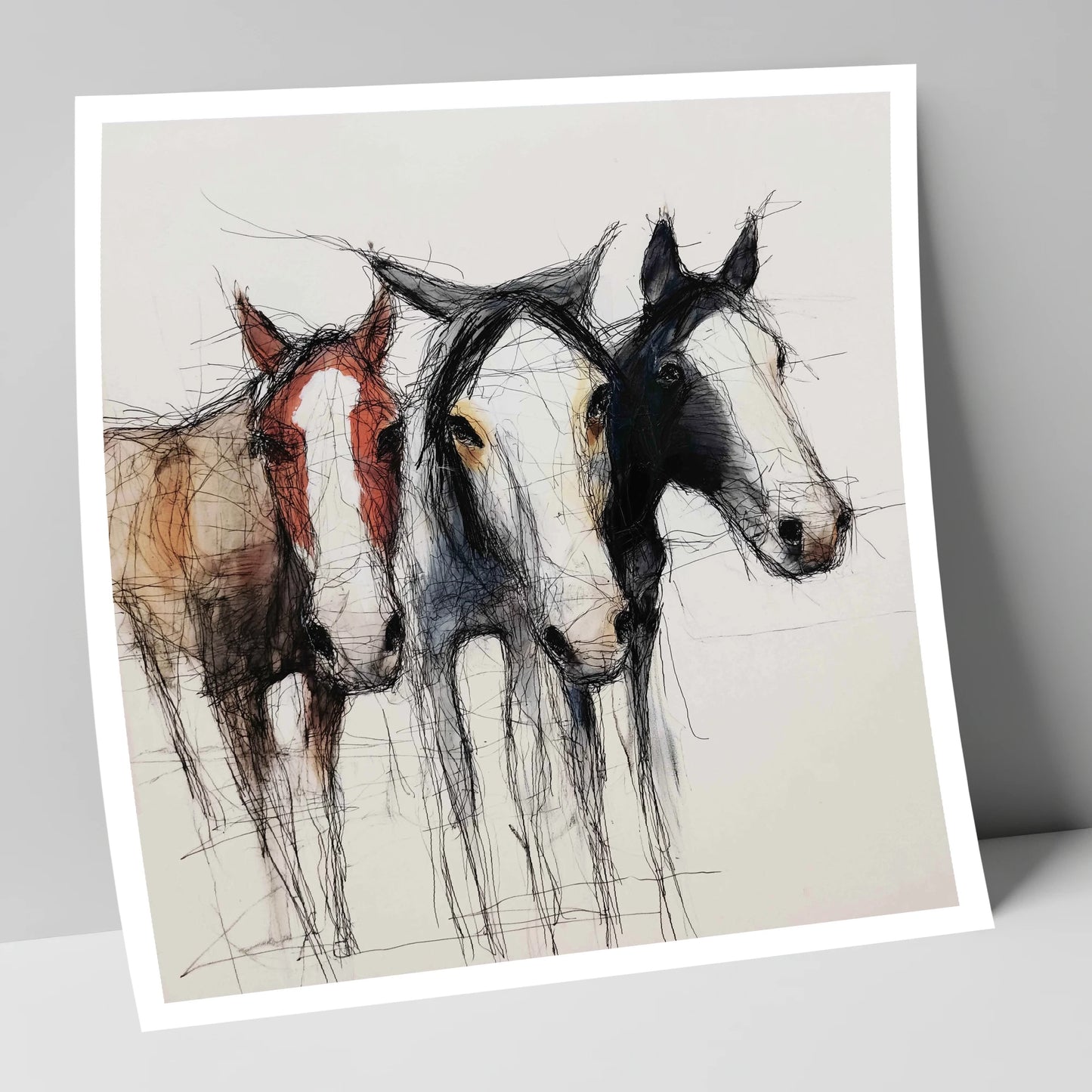 Restless Spirits wild horses art print