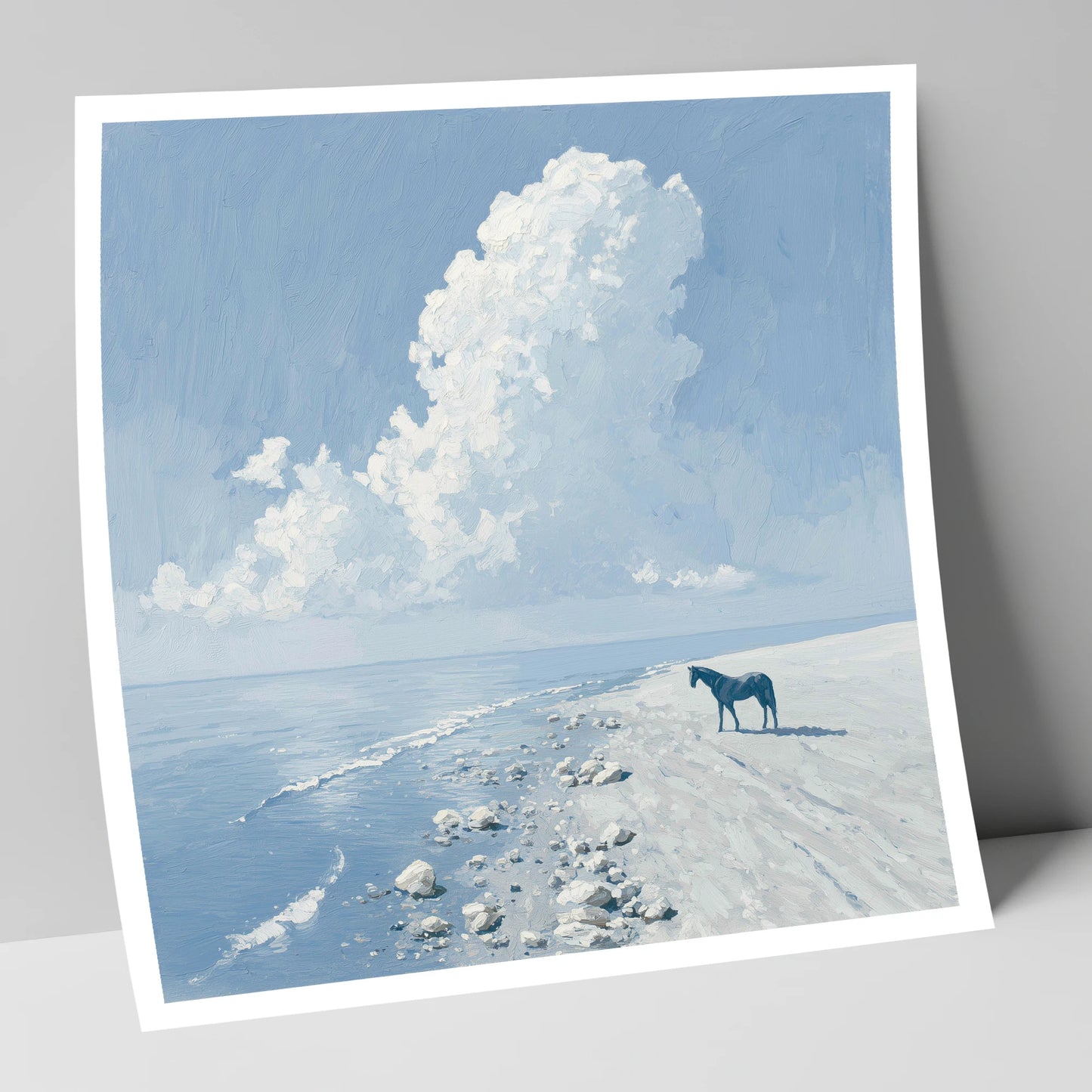 The Azure Shore horse landscape art print