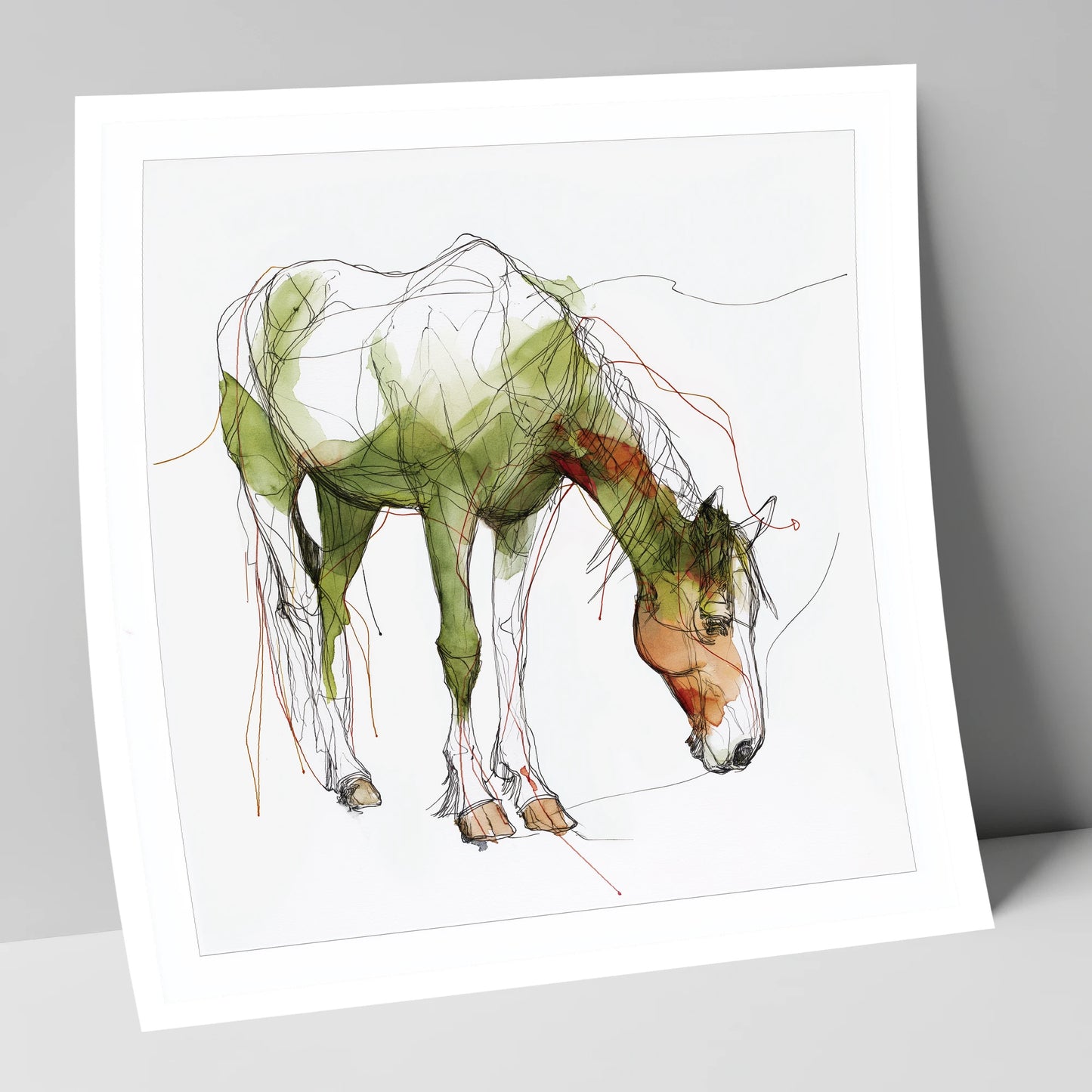 The Quiet Grazer working horse art print
