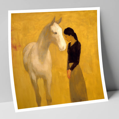A Silent Understanding horse & rider art print