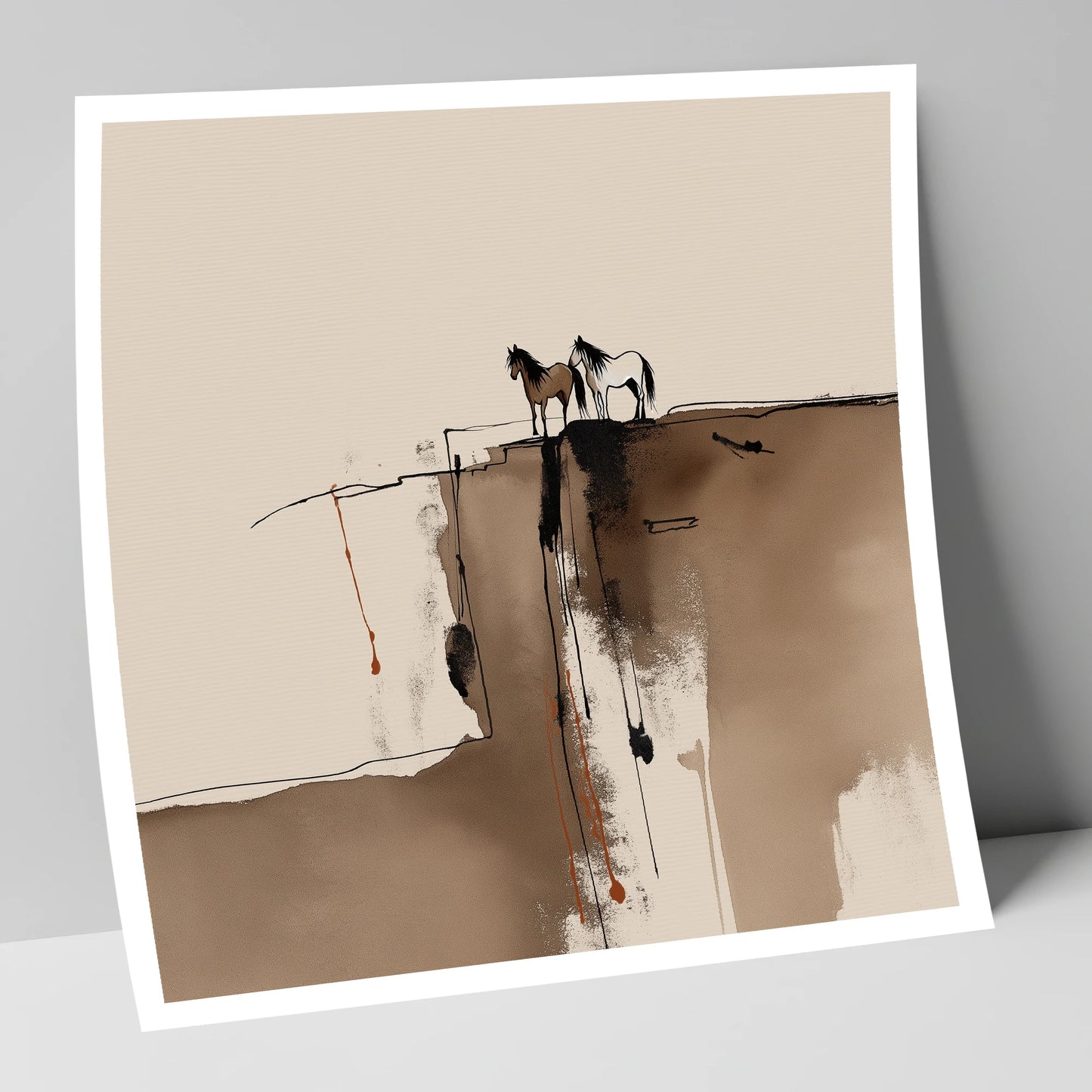 Horizon Companions wild horses art print