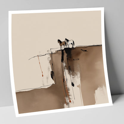 Horizon Companions wild horses art print