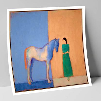 The Silent Dialogue horse & rider art print