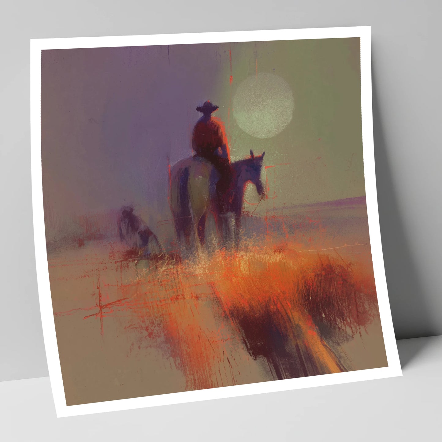 High Plains Sundown western horse art print