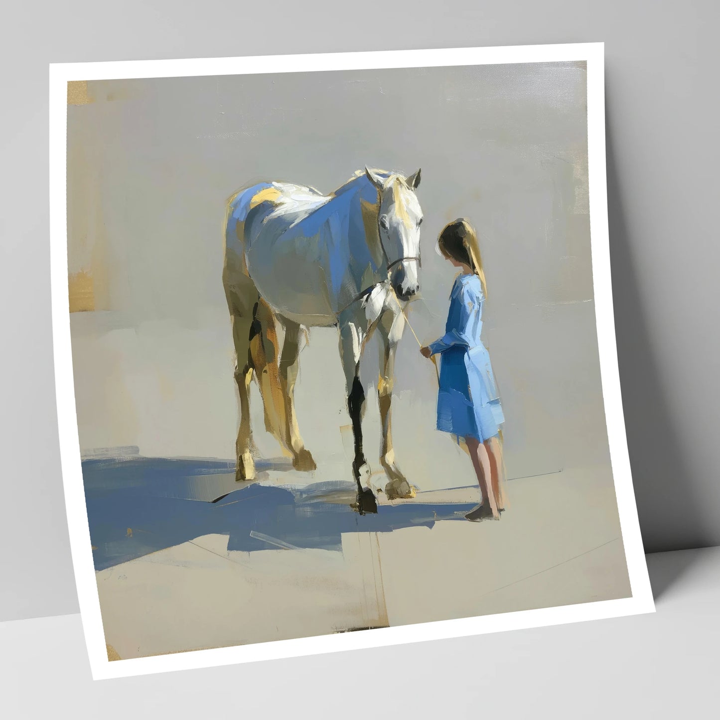 Sunlit Connection horse & rider art print
