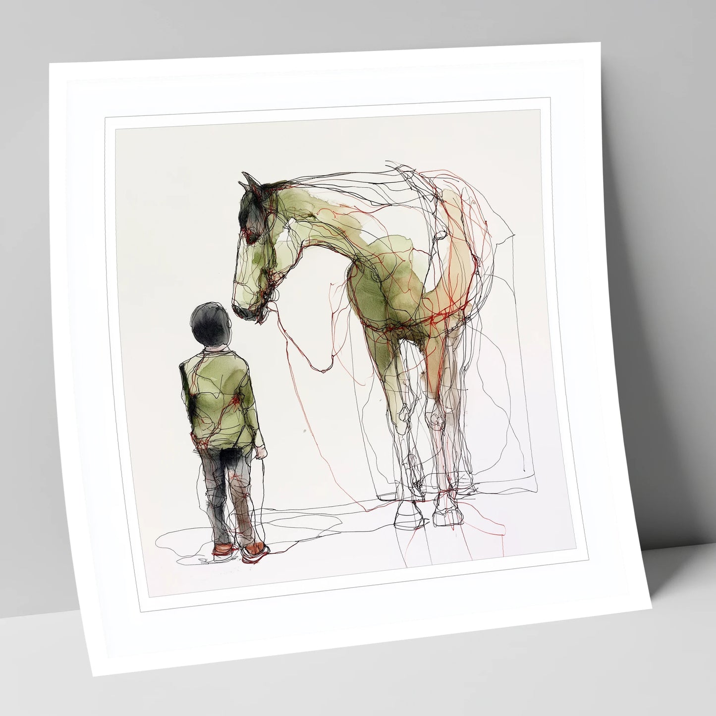 Threads of Connection horse & rider art print