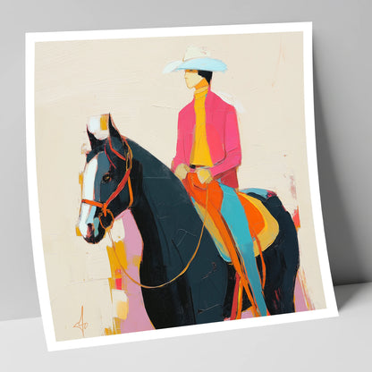 Vibrant Western Spirit western horse art print