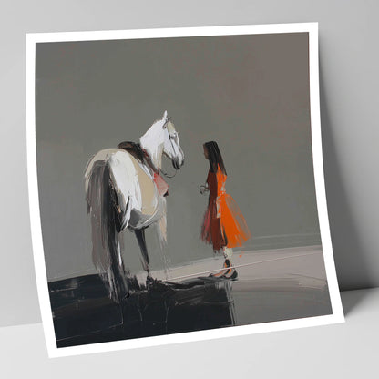 A Silent Dialogue horse & rider art print