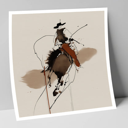 Frontier Ink Silhouette western horse art print