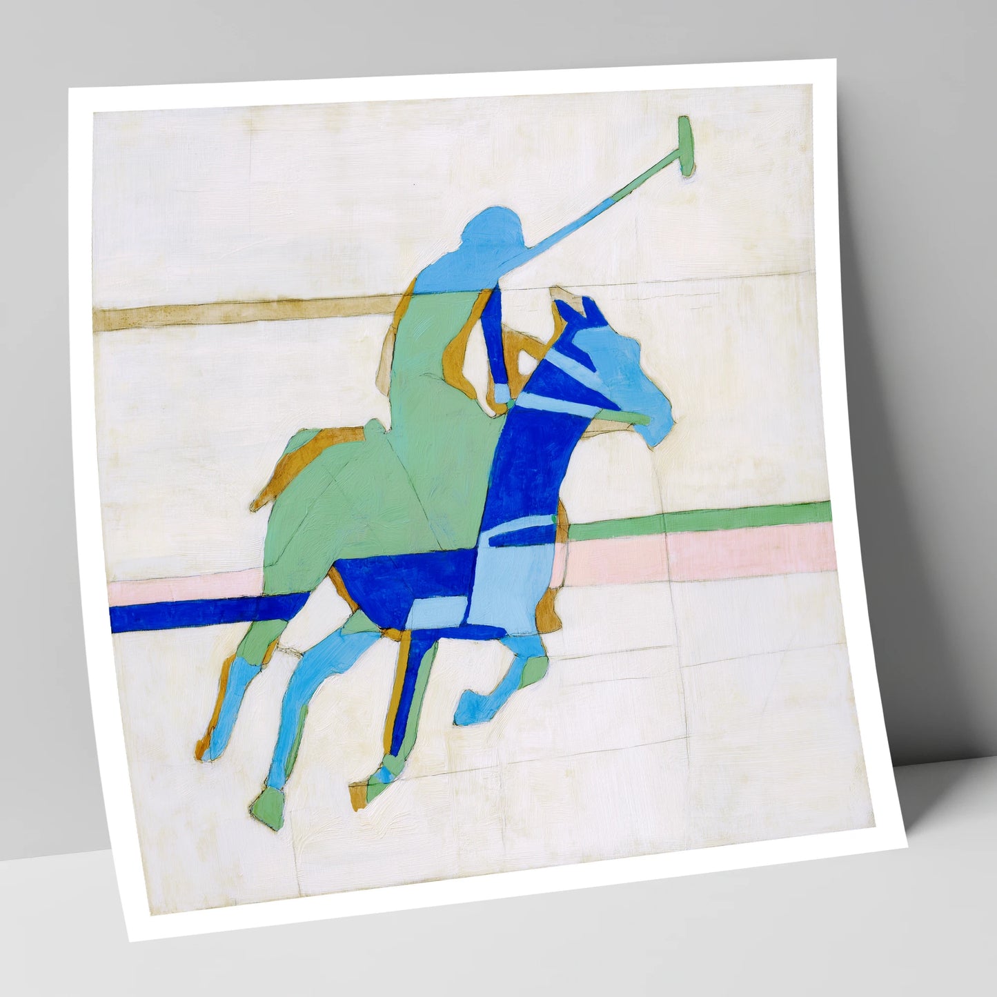 Dynamic Azure Polo polo horse art print
