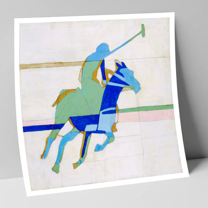 Dynamic Azure Polo polo horse art print