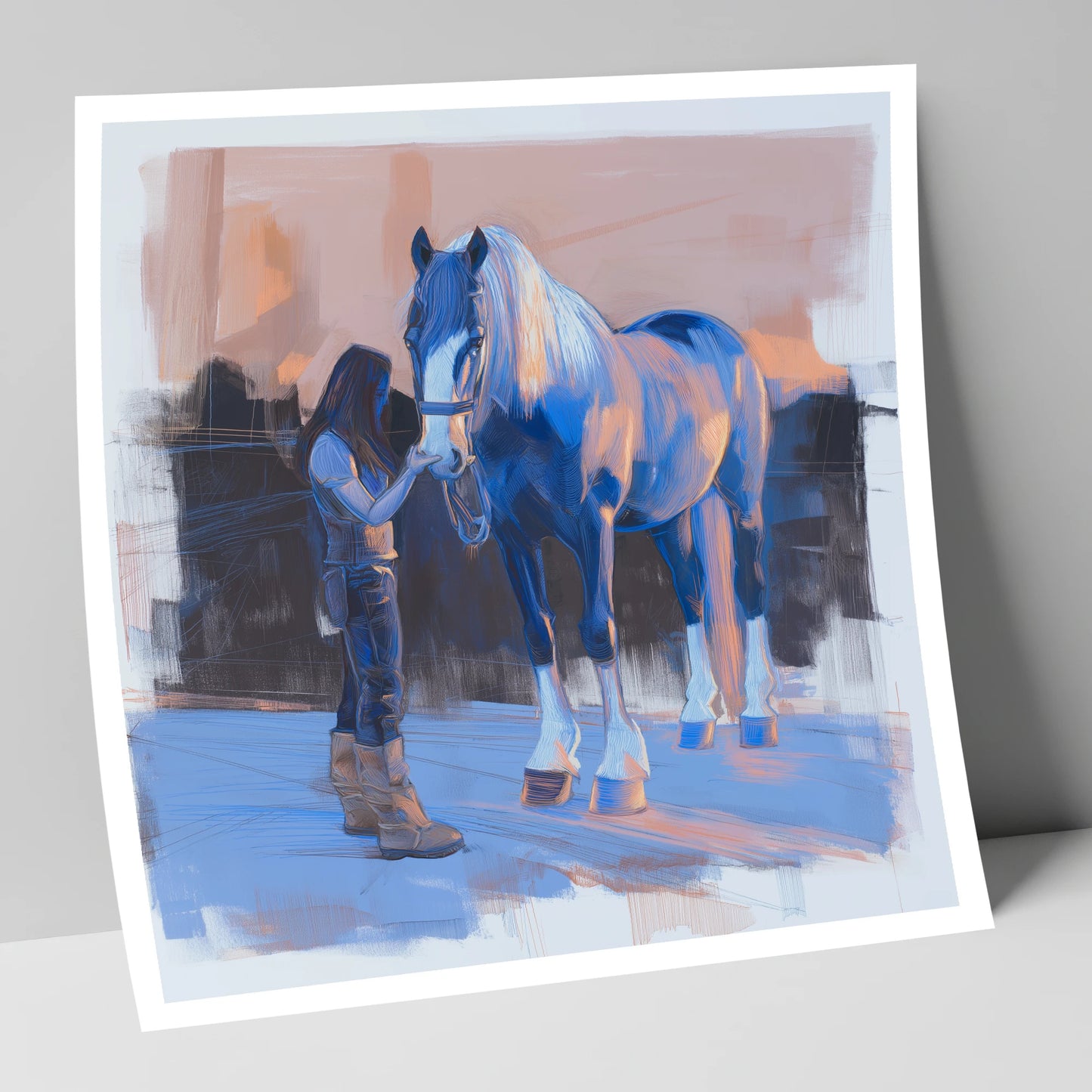 The Gentle Bond horse & rider art print