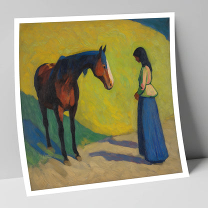 Vibrant Connection horse & rider art print