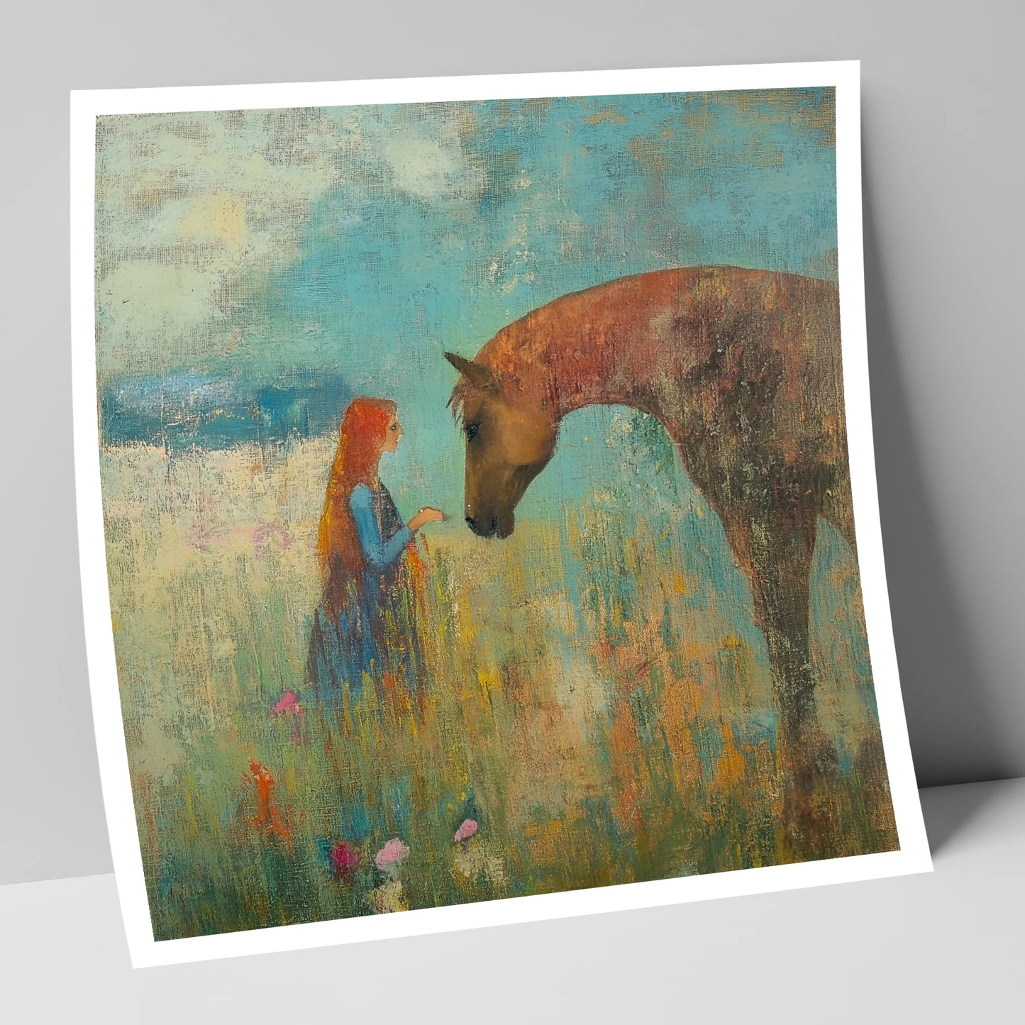 A Quiet Connection horse & rider art print