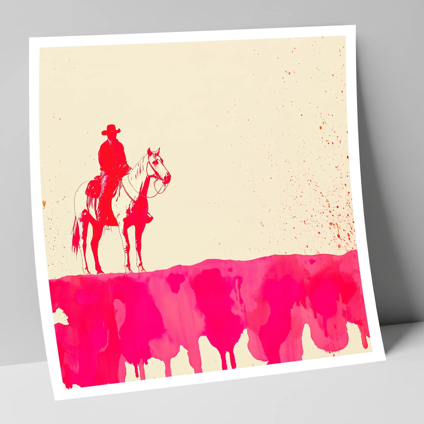 Crimson Frontier western horse art print