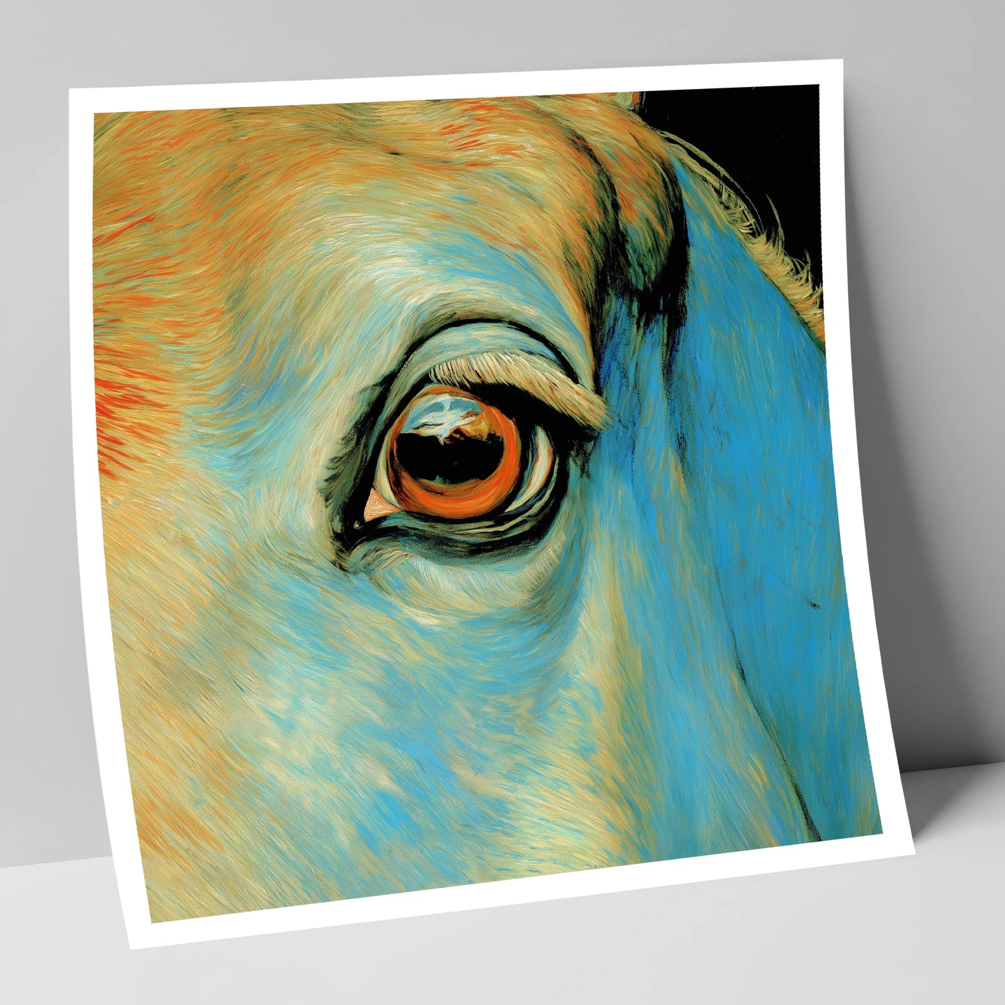 The Azure Gaze horse portrait art print