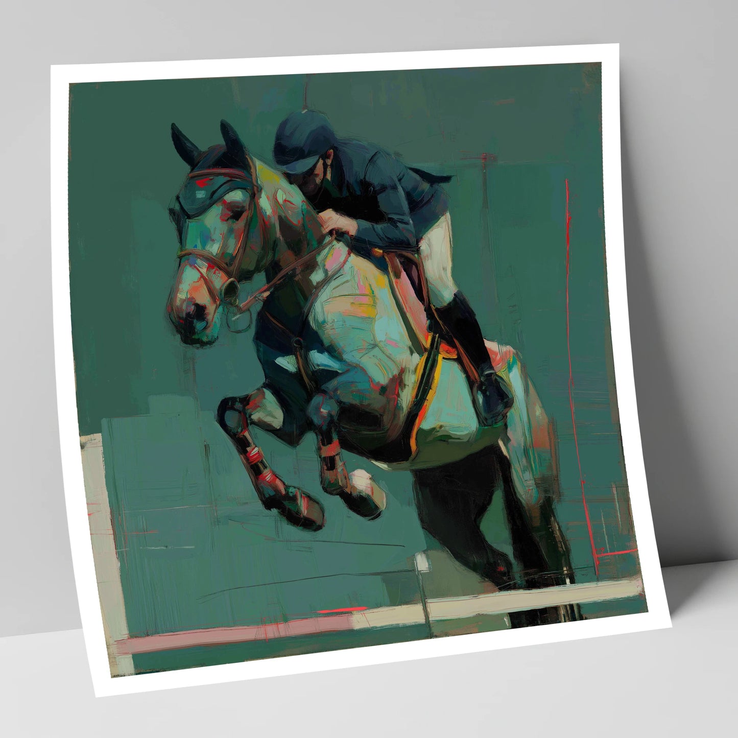 The Perfect Clearance show jumping horse art print