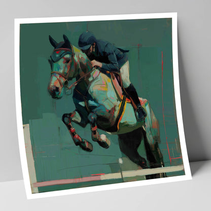 The Perfect Clearance show jumping horse art print