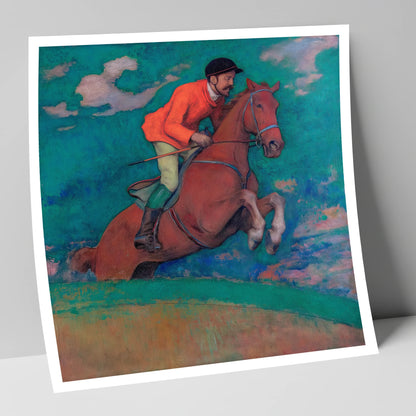 The Crimson Chase racing horse art print