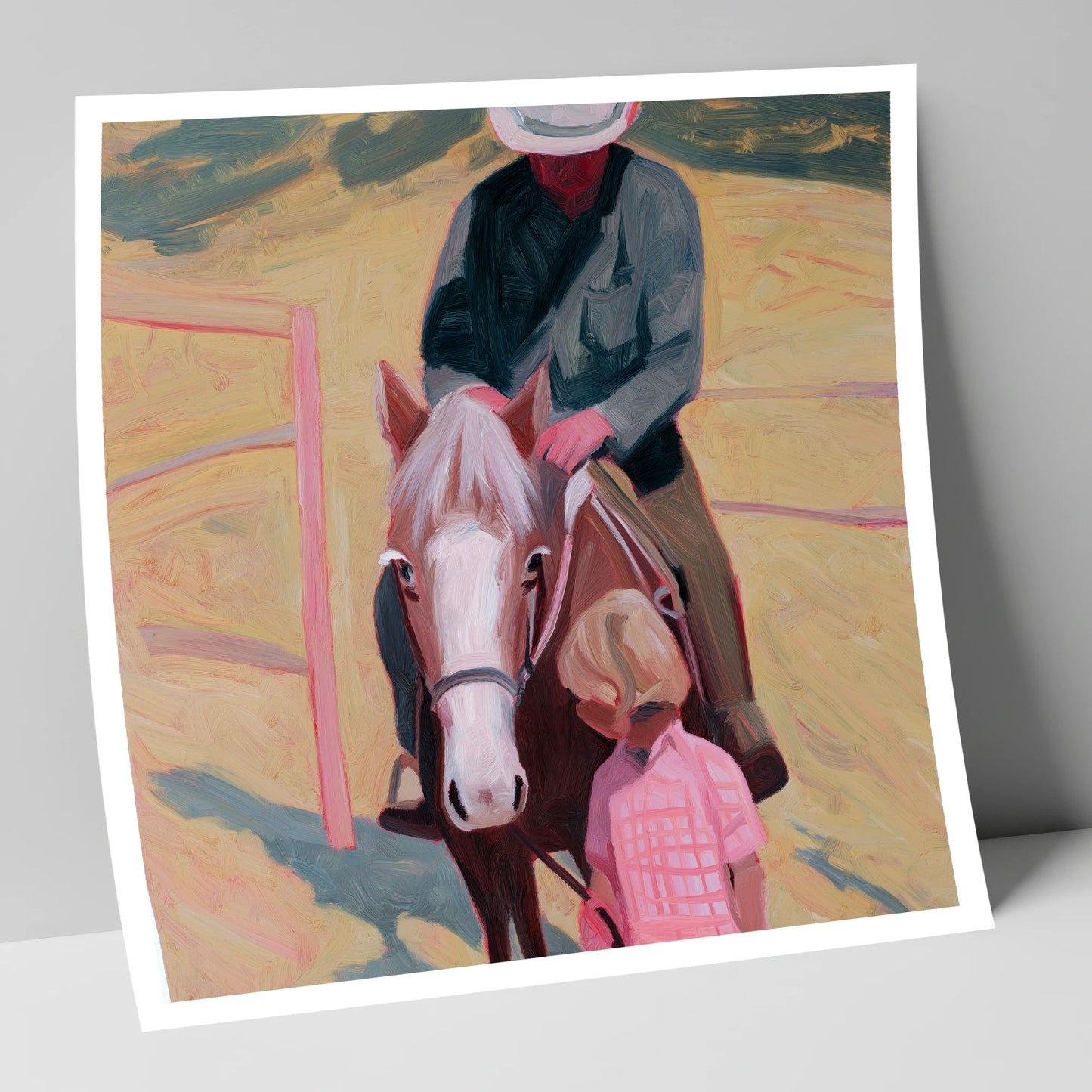 The Gentle Lesson horse & rider art print