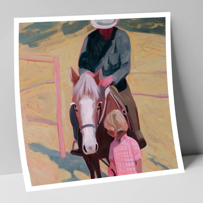The Gentle Lesson horse & rider art print