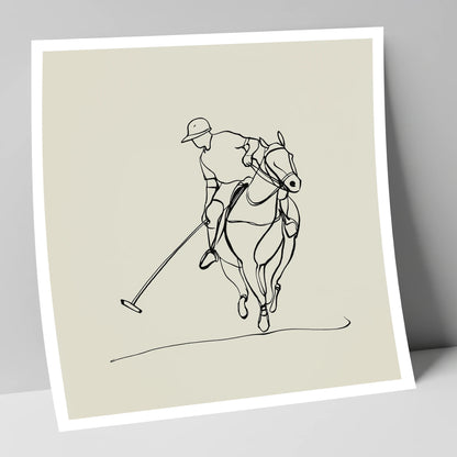 The Elegant Chukka polo horse art print