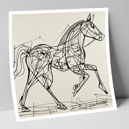 Structural Stride racing horse art print