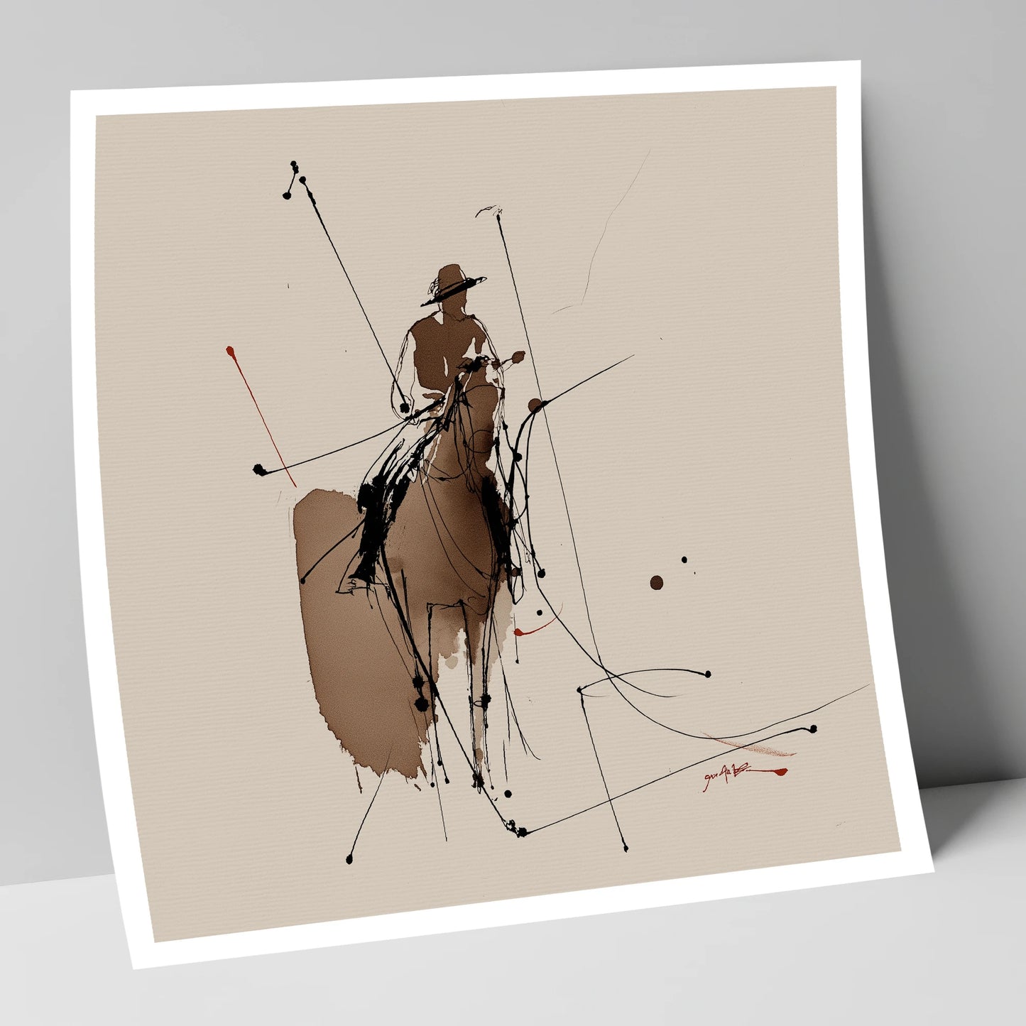 Dynamic Polo Strike polo horse art print