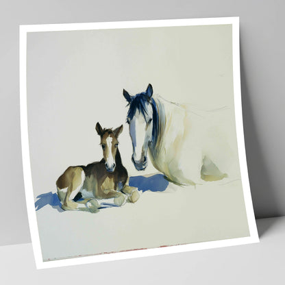 Quiet Devotion mare & foal art print